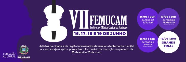 Com R$ 18 mil em prêmios, Femucam tem inscrições prorrogadas